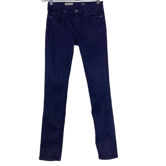 AG Adriano Goldschmied The Prima Mid-Rise Cigarette Jeans Dark Navy Blue Sz 26R - Picture 3 of 16